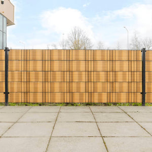 vidaXL Balcony Privacy Screens 10 pcs. Light Brown 255x19 cm Poly Rattan