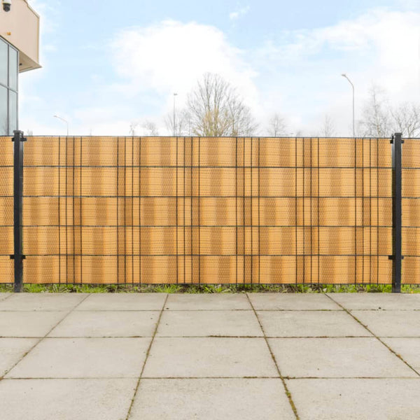 vidaXL Balcony Privacy Screens 10 pcs. Light Brown 255x19 cm Poly Rattan