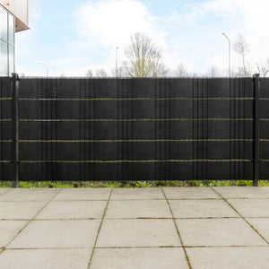 vidaXL Balcony Privacy Screens 5 pcs. Black 255x19 cm Poly Rattan