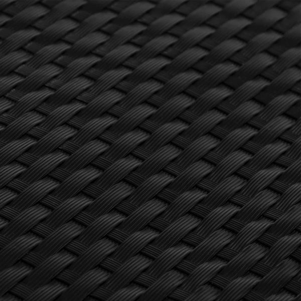 vidaXL Balcony Privacy Screens 10 pcs Black 255x19 cm Poly Rattan