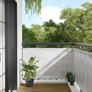 vidaXL Balcony Privacy Screen Light Gray 90x500 cm 100% Polyester Oxford
