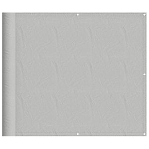 vidaXL Balcony Privacy Screen Light Grey 90x600 cm 100% Polyester Oxford