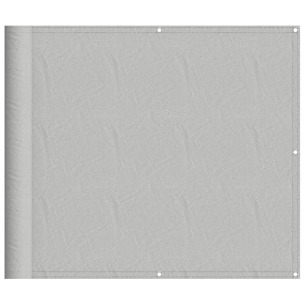 vidaXL Balcony Privacy Screen Light Grey 90x600 cm 100% Polyester Oxford