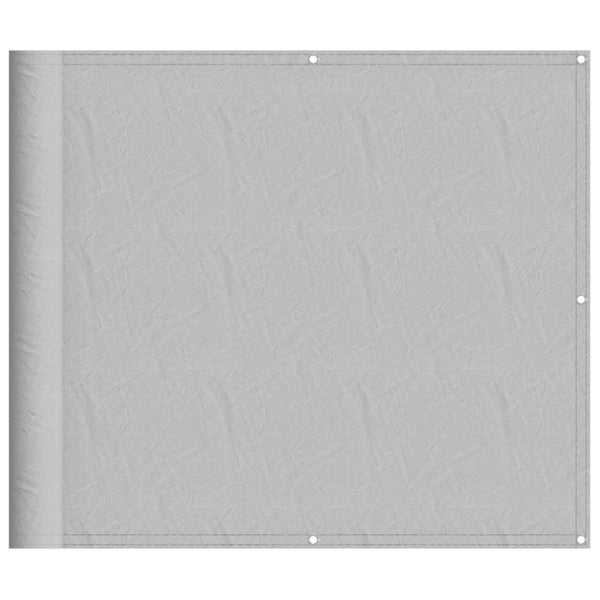 vidaXL Balcony Privacy Screen Light Grey 90x1000 cm 100% Polyester Oxford