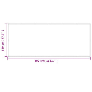 vidaXL Balcony Privacy Screen Light Gray 120x300 cm 100% Polyester Oxford