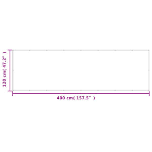 vidaXL Balcony Privacy Screen Light Gray 120x400 cm 100% Polyester Oxford