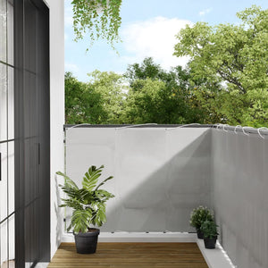 vidaXL Balcony Privacy Screen Light Grey 120x600 cm 100% Polyester Oxford