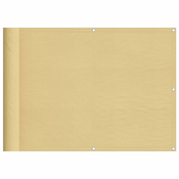 vidaXL Balcony Privacy Screen Sand 75x300 cm 100% Polyester Oxford