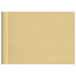 vidaXL Balcony Privacy Screen Sand 75x400 cm 100% Polyester Oxford