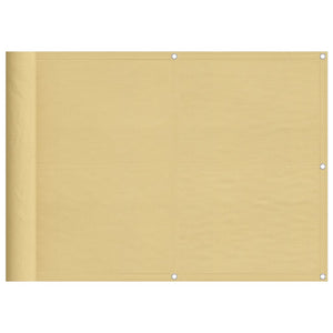 vidaXL Balcony Privacy Screen Sand-coloured 75x800 cm 100% Polyester Oxford