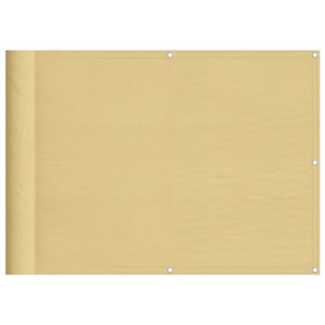 vidaXL Balcony Privacy Screen Sand 75x1000 cm 100% Polyester Oxford