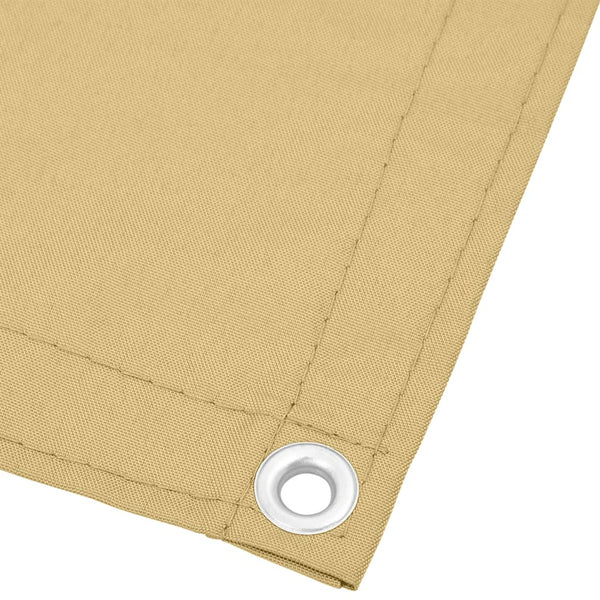 vidaXL Balcony Privacy Screen Sand 75x1000 cm 100% Polyester Oxford