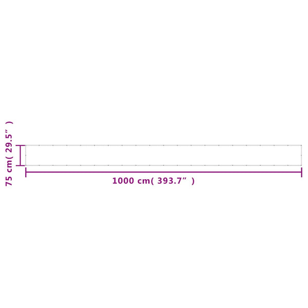 vidaXL Balcony Privacy Screen Sand 75x1000 cm 100% Polyester Oxford