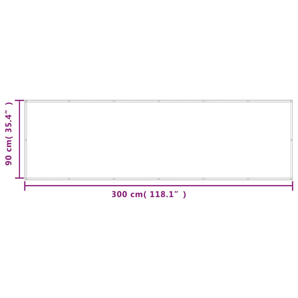 vidaXL Balcony Privacy Screen Sand 90x300 cm 100% Polyester-Oxford