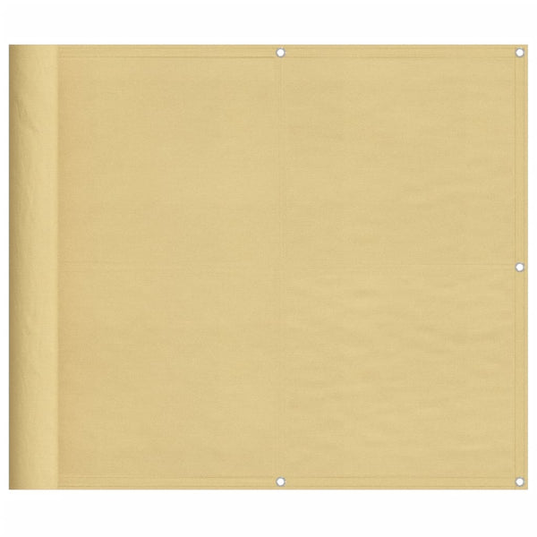 vidaXL Balcony Privacy Screen Sand 90x400 cm 100% Polyester Oxford