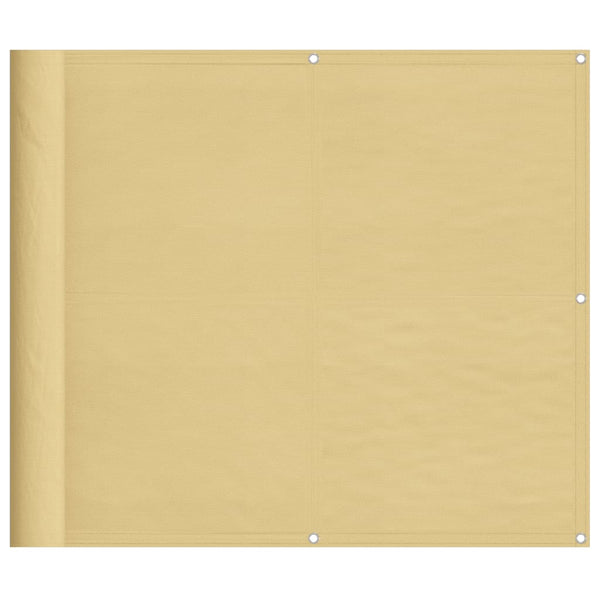 vidaXL Balcony Privacy Screen Sand 90x500 cm 100% Polyester Oxford