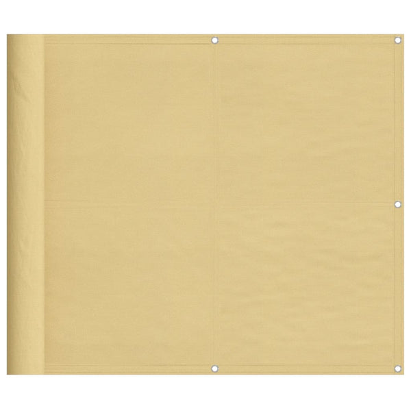 vidaXL Balcony Privacy Screen Sand 90x600 cm 100% Polyester Oxford