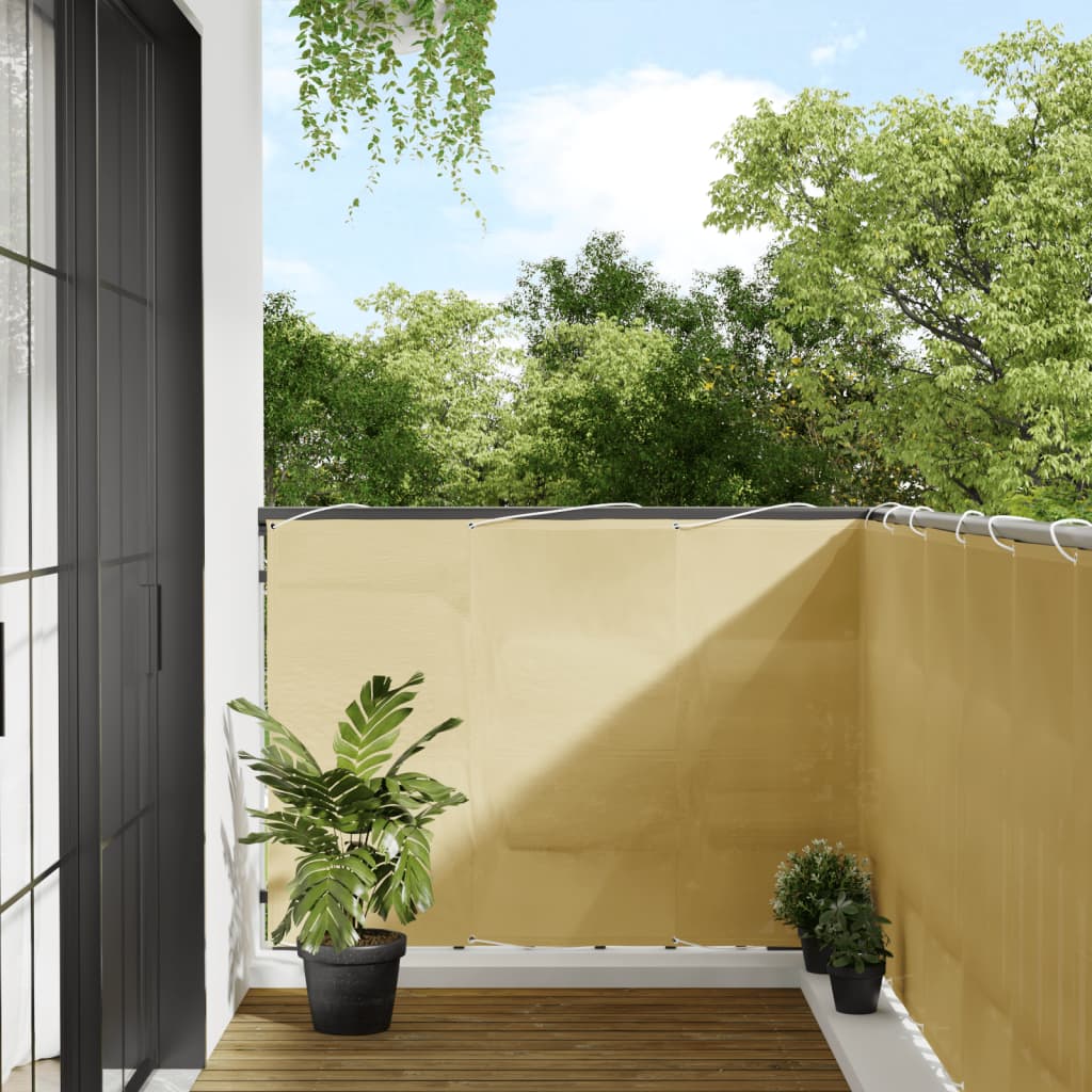 Balkon Sichtschutz Sandfarben 120x800 cm