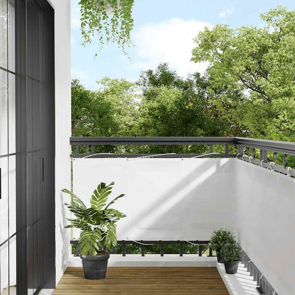 Weißer Balkon Sichtschutz 75x700 cm