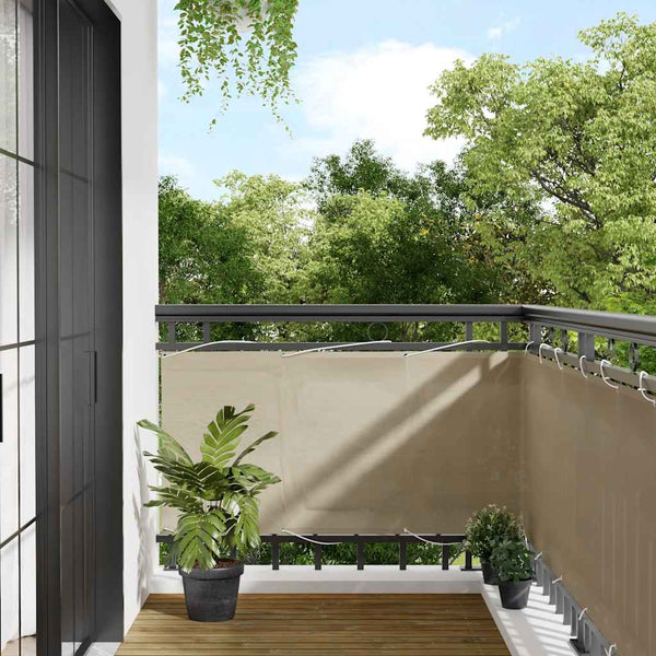 Beige Balkon Sichtschutz 75x1000cm