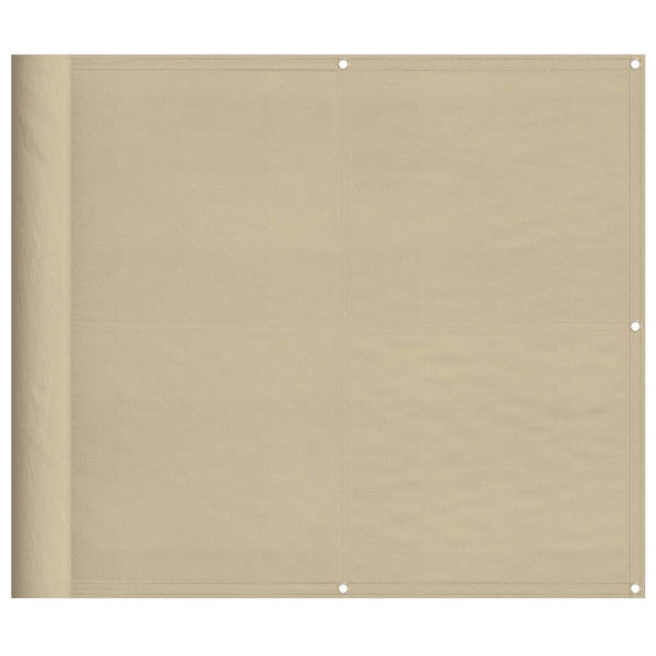 vidaXL Balcony Privacy Screen Beige 90x1000 cm 100% Polyester Oxford