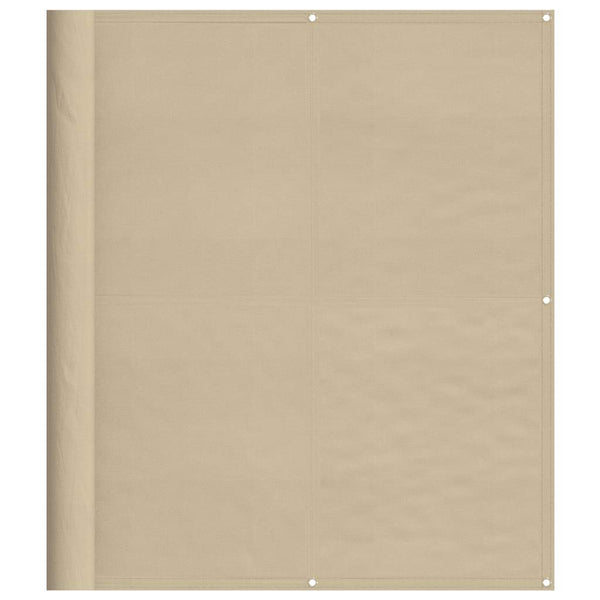 vidaXL Balcony Privacy Screen Beige 120x700 cm 100% Polyester Oxford