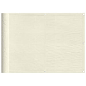 vidaXL Balcony Privacy Screen Cream 75x1000 cm 100% Polyester Oxford