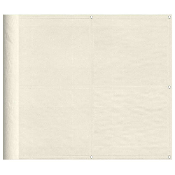 vidaXL Balcony Privacy Screen Cream 90x800 cm 100% Polyester Oxford
