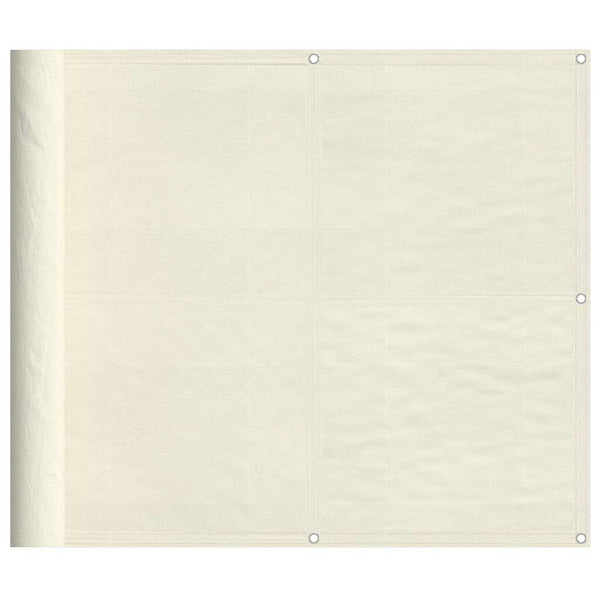 vidaXL Balcony Privacy Screen Cream 90x1000 cm 100% Polyester Oxford