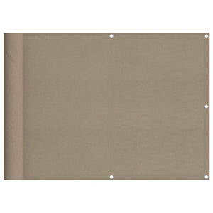 vidaXL Balcony Privacy Screen Taupe 75x700 cm 100% Polyester Oxford