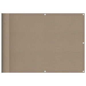 vidaXL Balcony Privacy Screen Taupe 75x1000 cm 100% Polyester Oxford