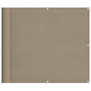 vidaXL Balcony Privacy Screen Taupe 90x800 cm 100% Polyester Oxford