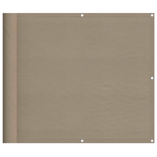 vidaXL Balcony Privacy Screen Taupe 90x800 cm 100% Polyester Oxford