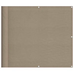 vidaXL Balcony Privacy Screen Taupe 90x1000 cm 100% Polyester Oxford