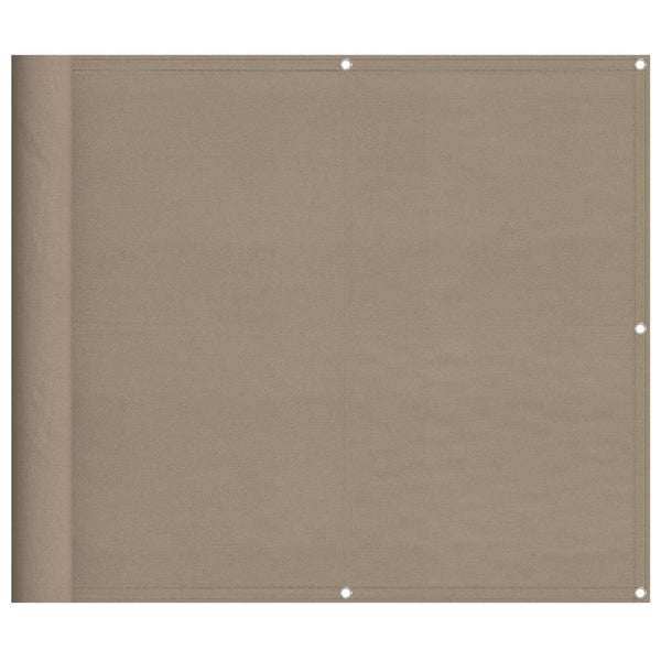 vidaXL Balcony Privacy Screen Taupe 90x1000 cm 100% Polyester Oxford