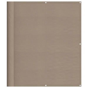 vidaXL Balcony Privacy Screen Taupe 120x800 cm 100% Polyester Oxford