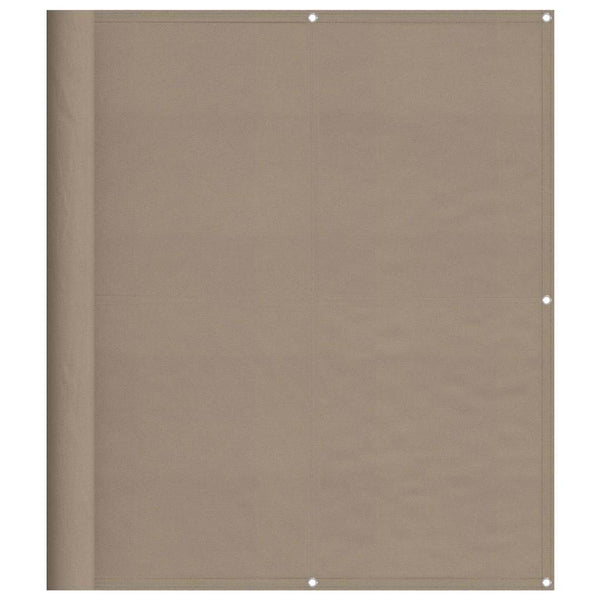 vidaXL Balcony Privacy Screen Taupe 120x800 cm 100% Polyester Oxford