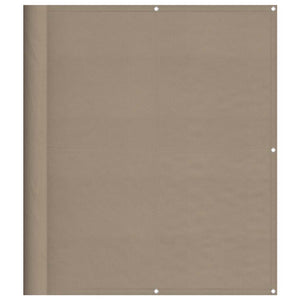 vidaXL Balcony Privacy Screen Taupe 120x1000 cm 100% Polyester Oxford