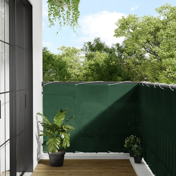 vidaXL Balcony Privacy Screen Dark Green 120x700 cm 100% Polyester Oxford
