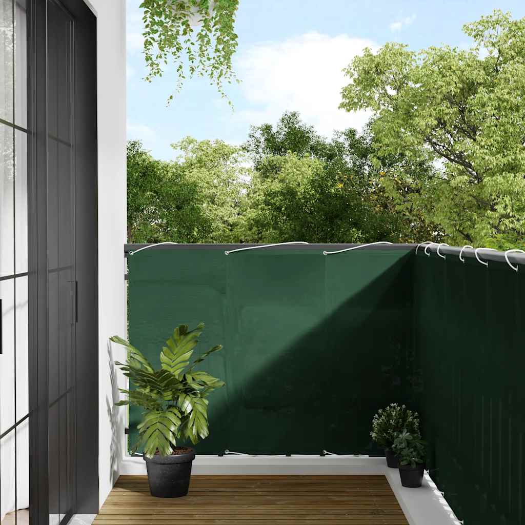 vidaXL Balcony Privacy Screen Dark Green 120x1000cm 100% Polyester Oxford