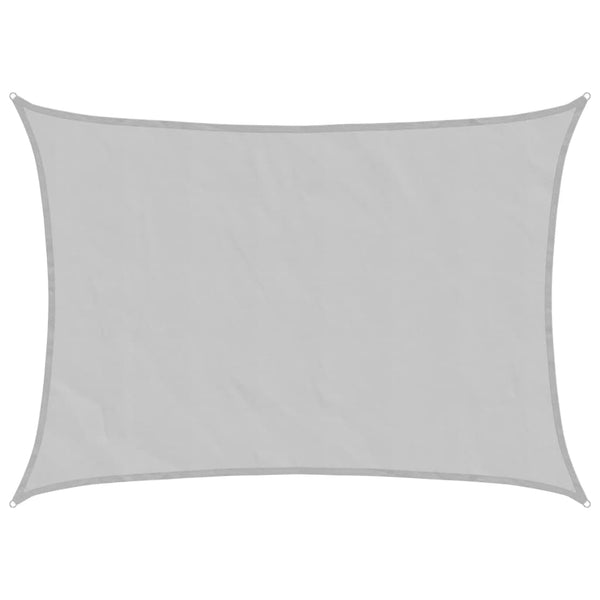 vidaXL Sun Sail Light Grey 8x6 m 100% Polyester Oxford