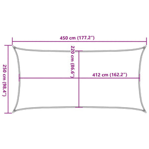 vidaXL Sun Shade Sail Sand Color 4.5x2.5 m 100% Polyester Oxford