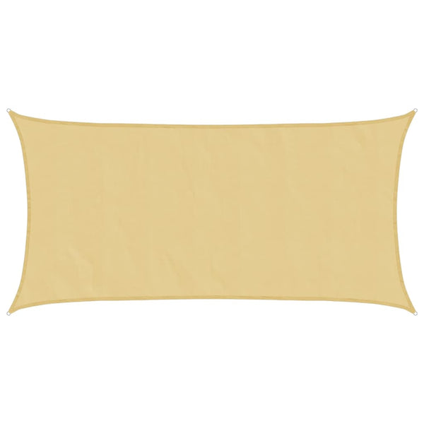 vidaXL Sun Shade Sail Sand 7x4 m 100% Polyester Oxford