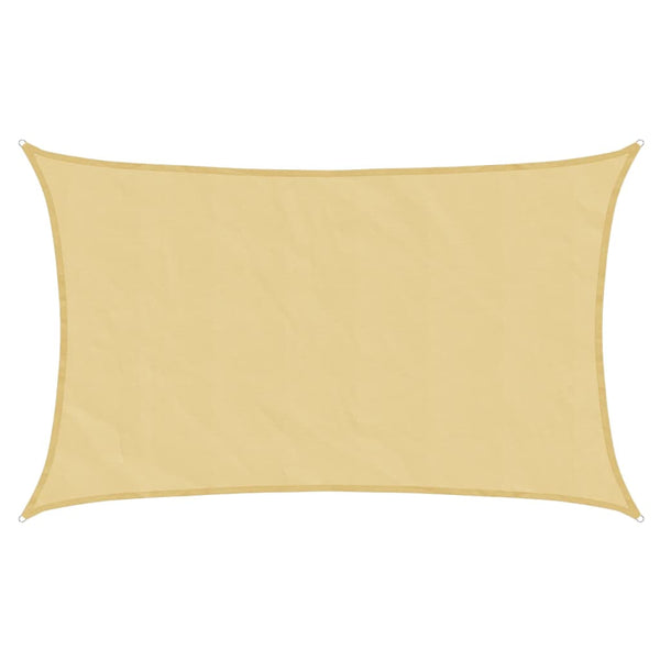 vidaXL Sun Shade Sail Sand Color 8x5 m 100% Polyester Oxford