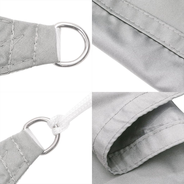 vidaXL Sun Sail Light Gray 3x4x5 m 100% Oxford Polyester