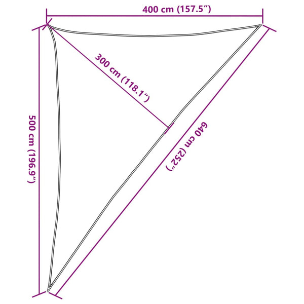 vidaXL Sun Shade Sail Light Grey 4x5x6.4 m 100% Polyester Oxford