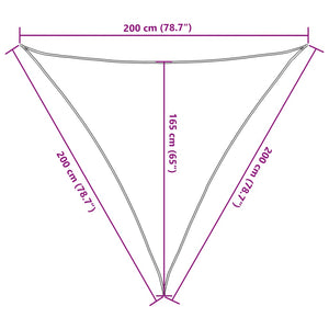 vidaXL Sun Shade Sail Sand Color 2x2x2 m 100% Polyester Oxford