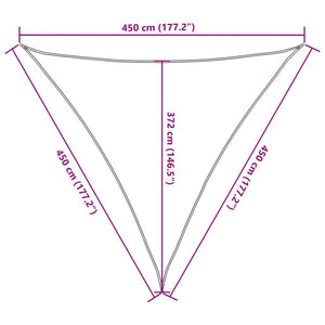vidaXL Sun Awning Sand Color 4.5x4.5x4.5 m 100% Polyester Oxford