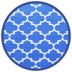 vidaXL Outdoor Rug ARAKIL Blue Ø160 cm PP