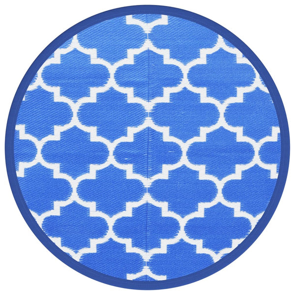 vidaXL Outdoor Rug ARAKIL Blue Ø160 cm PP